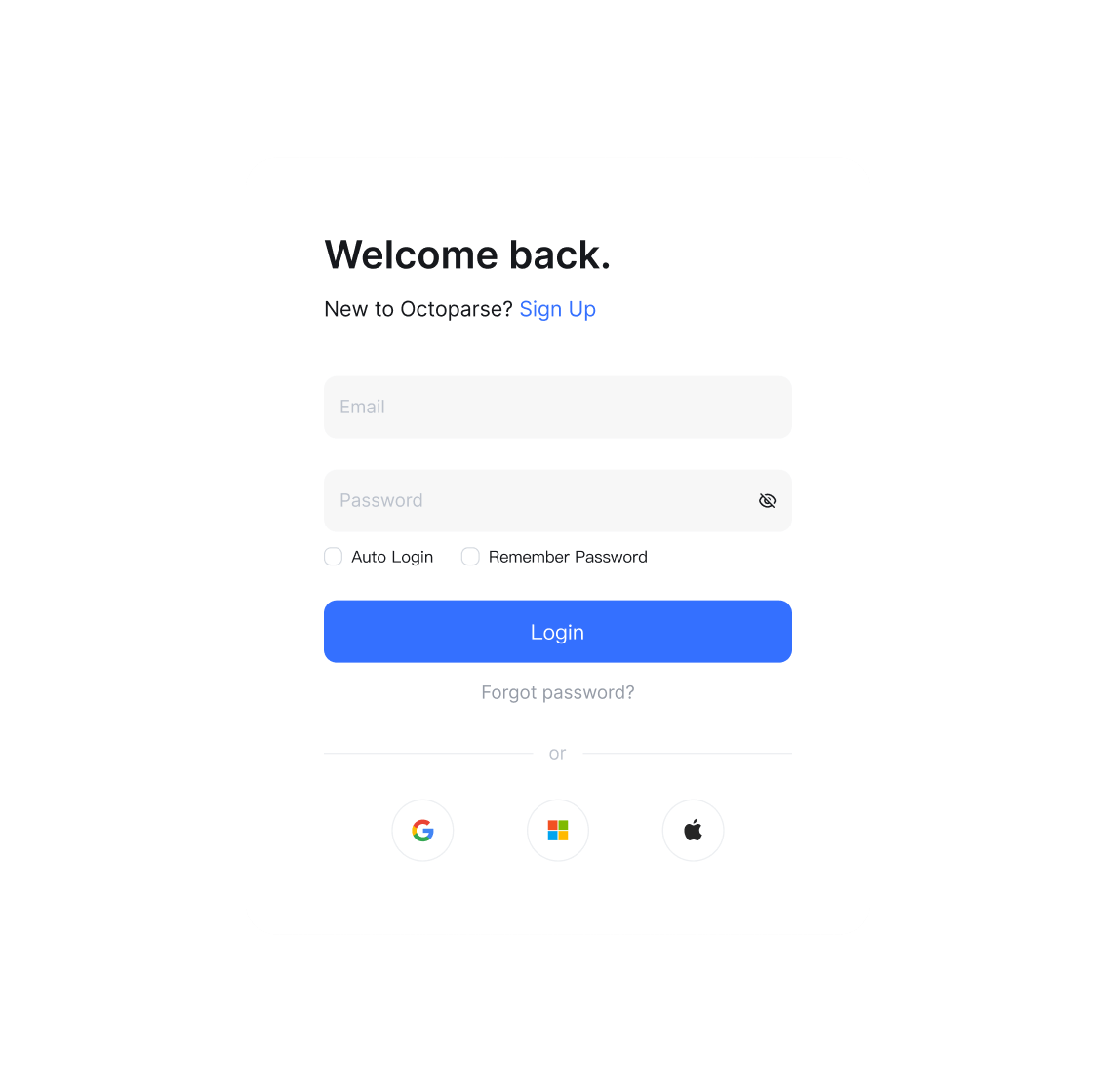 Sign Up for Octoparse